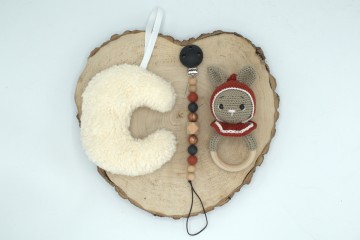 Cadeau set konijn met mutsje